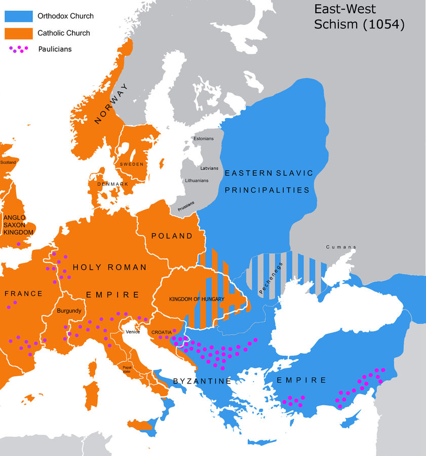 841px-Great_Schism_1054_with_former_borders.png